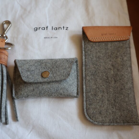 Graf Lantz Bedford Midi Backpack in Granite Merino Wool and Vachetta Leather - Picture 6 of 15